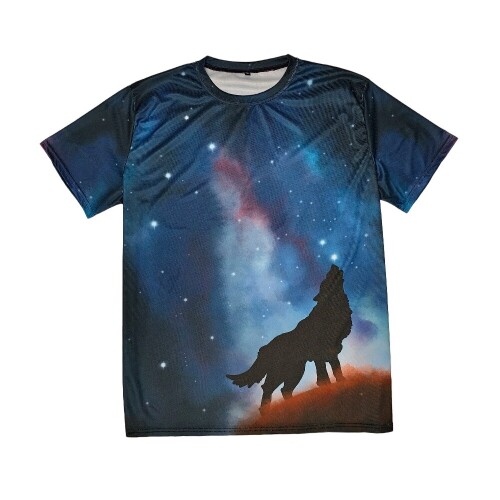 블루 스타 늑대 동물 쿨드라이 티셔츠
