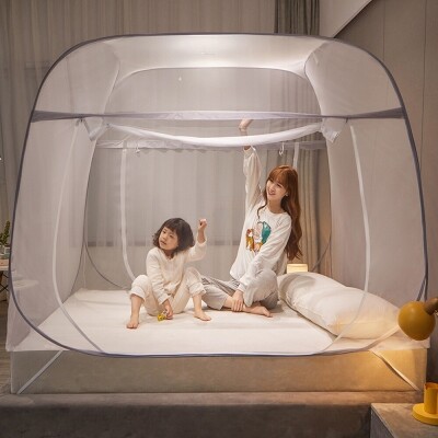 이지마켓B2B,1-2인용 원터치 대형 사각 패밀리 슈퍼싱글 아기침대 텐트 모기장