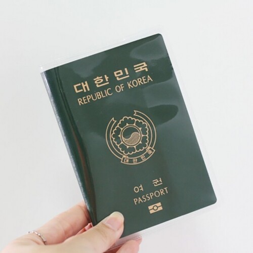투명 여권 케이스 신여권 비닐 커버 여행 반투명 KK352