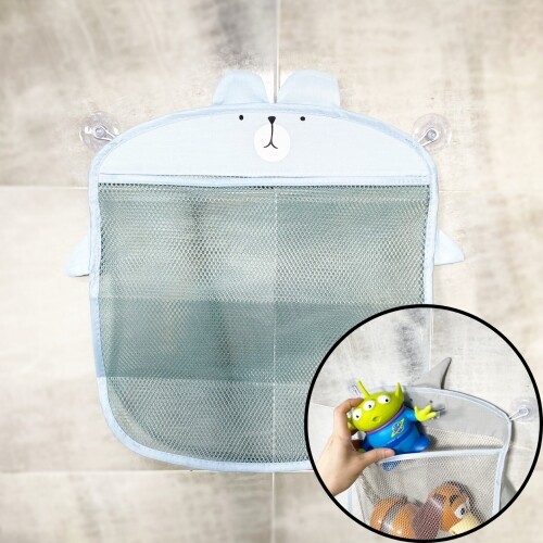 무타공 욕실 메쉬 가방 블루(곰)